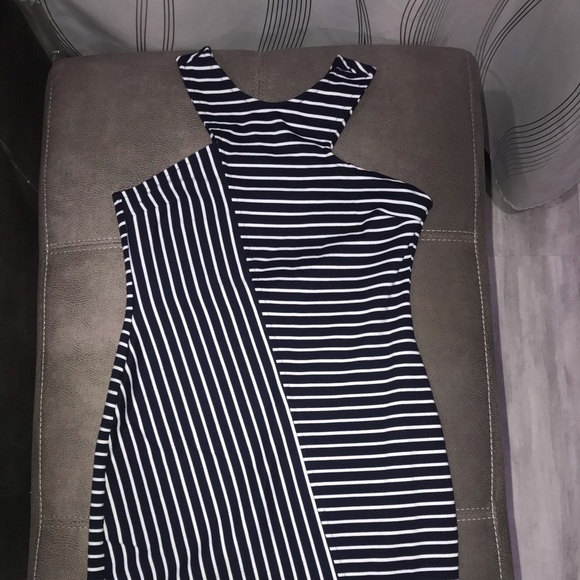 Zara Asymmetric Striped Dress - Picture 3 of 8